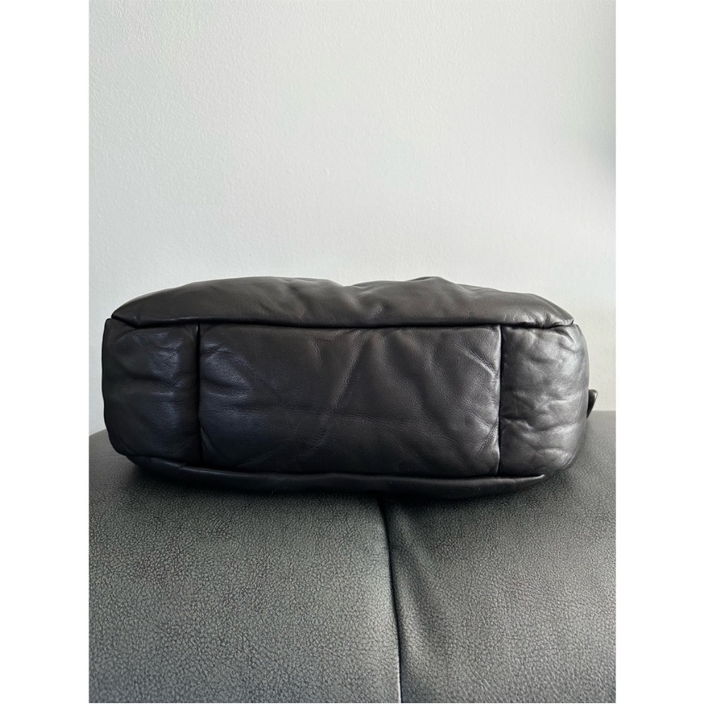 H&M STUDIO COLLECTION BK Lambs Leather X large size Shoulder Cross Body onHOLD - Picture 9 of 11
